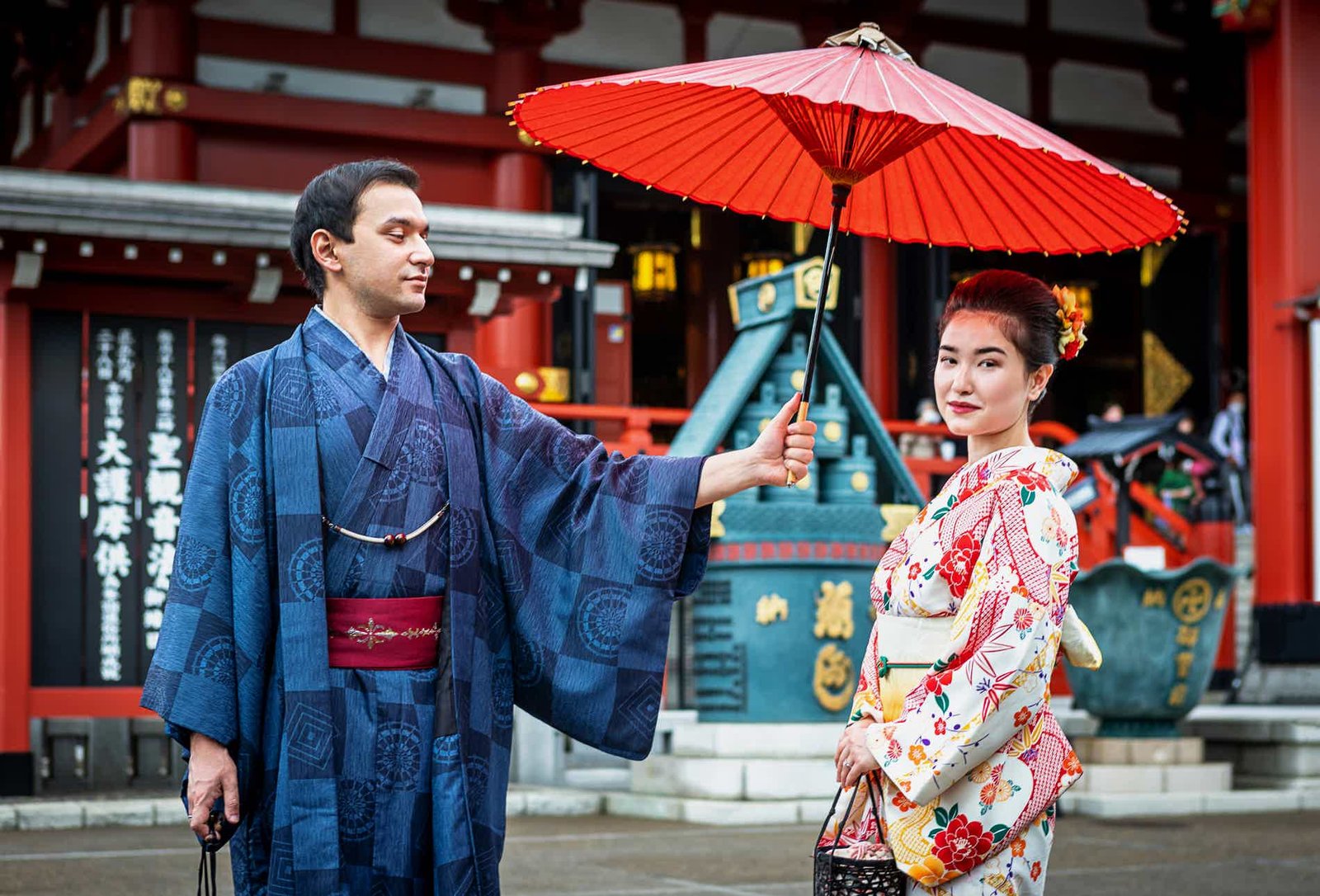 Photoshoot and walk in a kimono